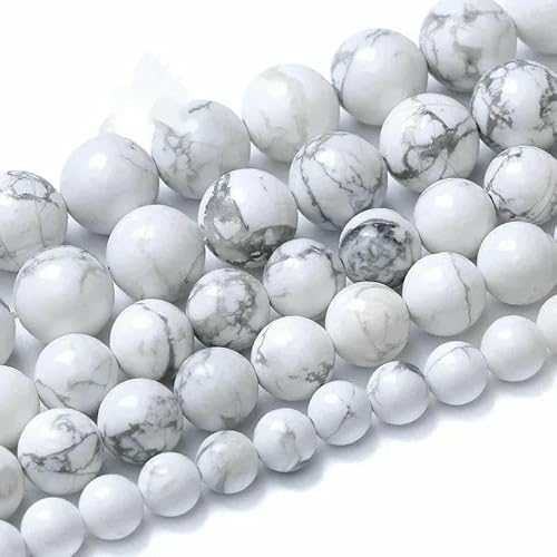 5A Qualität Naturstein Blaue Tigerauge Perlen Runde lose Perlen 6 8 10 12 mm für Schmuckherstellung DIY Bettelarmband 15" - Weißer Howlith - 12 mm 31 bis 32 Stück 5A Qualität Naturstein Blaue Tigerauge Perlen Runde lose Perlen 6 8 10 12 mm für Schmuckherstellung DIY Bettelarmband 15" - Weißer Howlith - 12 mm 31 bis 32 Stück von TBSKUY