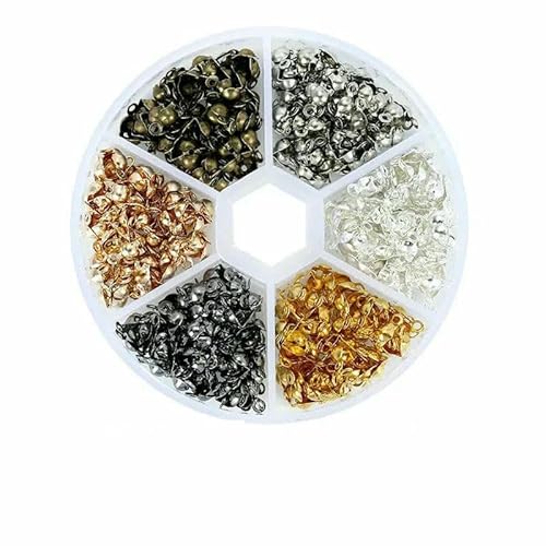 600 Stück/Box, 6 Stile, Messingrohr-Quetschperlen, Spitzen, Knotenabdeckungen, Drahtschutz, Endperle für DIY-Schmuckherstellung, Zubehör-4 600 Stück/Box, 6 Stile, Messingrohr-Quetschperlen, Spitzen, Knotenabdeckungen, Drahtschutz, Endperle für DIY-Schmuckherstellung, Zubehör-4 von TBSKUY