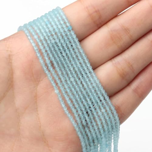 Großhandel, 2 mm Natursteinperlen, kleine glänzende Katzenaugenperle, glatte lose Perlen für die Herstellung von DIY-Schmuck, Charm-Armbänder und Halsketten-Kristall-10 Katzenauge-2 mm, ca. 187 Stüc von TBSKUY