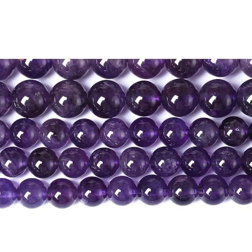 Naturstein, AAAAA-Qualität, blaue Tigerauge-Achatperlen, runde lose Perlen, 15 Zoll, 4 6 8 10 12 14 mm, wählbare Größe zur Schmuckherstellung, brasilianische Amethyste, 10 von TBSKUY