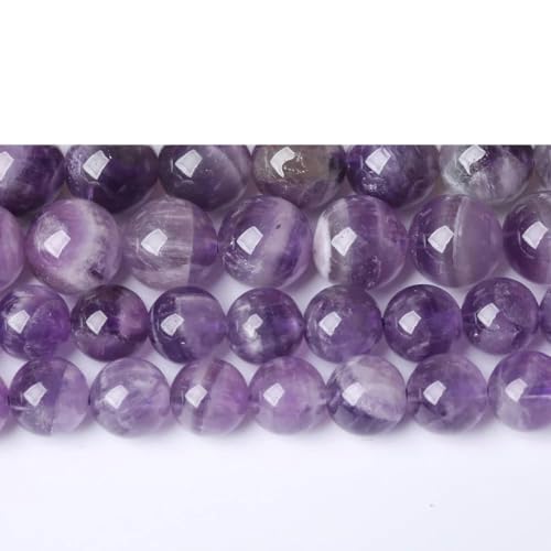 Naturstein, blaue Tigerauge-Achatperlen, runde lose Perlen, 15 Zoll, 4 6 8 10 12 14 mm, wählbare Größe zur Schmuckherstellung, Amethyste, 12 mm, 32 Stück Perlen von TBSKUY