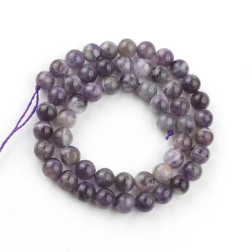 Naturstein, mehrfarbig, Tigerauge, rund, lose Mineralperlen zur Schmuckherstellung, DIY-Armbandzubehör, 15 Zoll, 4 6 8 10 12 mm, Amethyst, 14,0 mm, ca. 23 Stück von TBSKUY