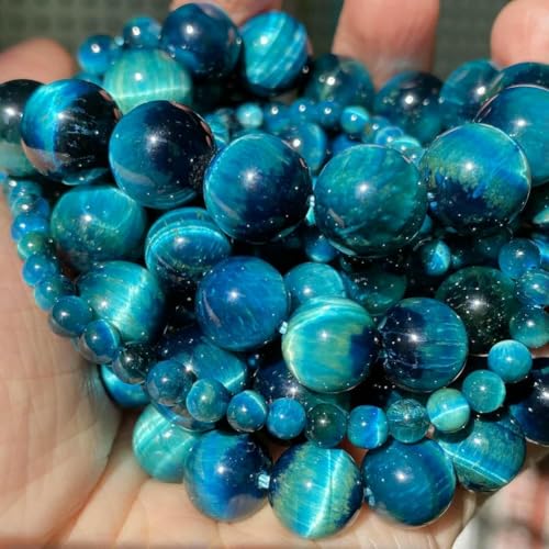 Natursteinperlen, 4, 6, 8, 10 mm, Tigerauge, Lava, Amazonit, Türkis, Achat, Jaspis, Perlen zur Schmuckherstellung, DIY-Armband, Halskette – Blaues Tigerauge – 6 mm, 59 bis 61 Stück Natursteinperlen, 4, 6, 8, 10 mm, Tigerauge, Lava, Amazonit, Türkis, Achat, Jaspis, Perlen zur Schmuckherstellung, DIY-Armband, Halskette – Blaues Tigerauge – 6 mm, 59 bis 61 Stück von TBSKUY