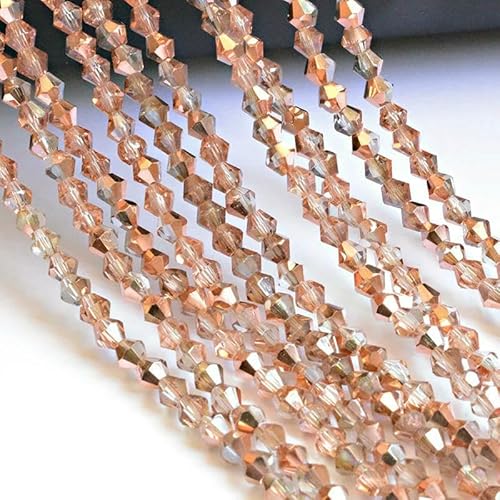 Verkauf Lila Metallic Farbe 100 stücke 4,0mm Doppelkegel Österreich Kristall Perlen Charme Glasperlen Lose Spacer Perlen für DIY Schmuck Machen-111 von TBSKUY