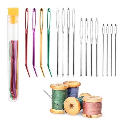 16 Stücke Große Nähen Nadel,Redamancy Stopfnadeln Nähen Nadeln Set,Großäugige Stumpfe Nadeln Großem Öhr,4 GrößEn Groß Auge Stumpfe Nadel für Hand Nähen Handwerk,Häkelprojekte Hand Nähen Leder Handwerk 16 Stücke Große Nähen Nadel,Redamancy Stopfnadeln Nähen Nadeln Set,Großäugige Stumpfe Nadeln Großem Öhr,4 GrößEn Groß Auge Stumpfe Nadel für Hand Nähen Handwerk,Häkelprojekte Hand Nähen Leder Handwerk von TDUNSYA