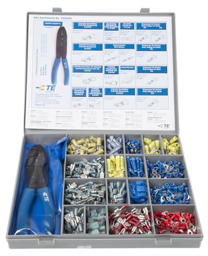 TE Connectivity Crimp Set Kfz-Service PIDG Anschlussmuffen/Anschlussklemmen, PLASTI-GRIP-Klemmen von TE