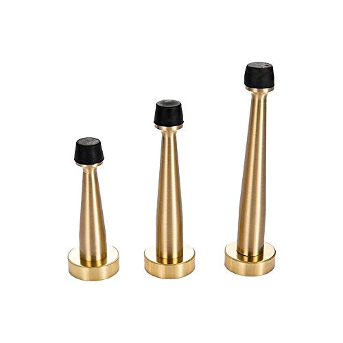 Türstopper, Türstopper ohne Schraube Messing-Türstopper, Badezimmer-Türstopper 80 mm/100 mm/120 mm, schwere Boden-Wand-Stoßstange, nicht magnetischer Türstopper, Türstoßstange, Möbelbeschläge (Size : von TEAAZA