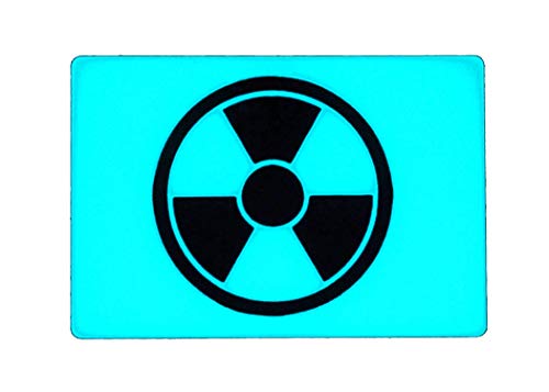 TEC Accessories Embrite Beacon™ Morale Patch – leuchtet im Dunkeln – Aqua – Klettbefestigung – Militär – Alltag – Radioaktives Symbol von TEC Accessories