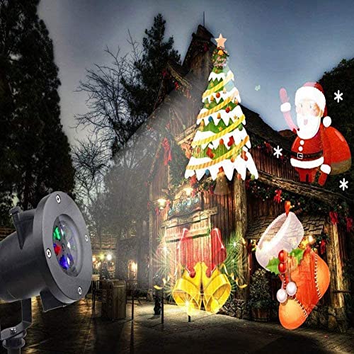 TEDD LED Projektor Weihnachten Weihnachtsmann Lampe Wasserdicht Projektionslampe für Innen und Aussen Dekoration Weihnachts Party Garten Bar von TEDD