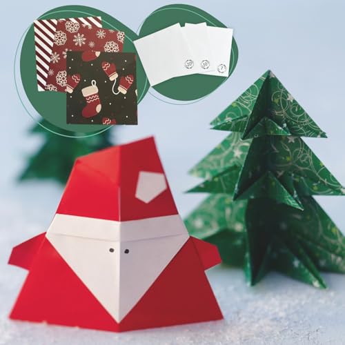 Origami Adventskalender 2024 - mit 24 DIY-Überraschungen für Weihnachten, inklusive Anleitung und hochwertigem Origami-Papier mit festlichen Designs von TEDORU