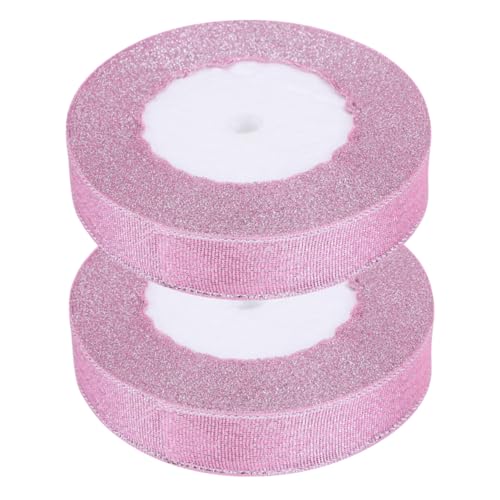 1 Satz 2cm Farbige Zwiebelstreifen Haar Tapes Bastelband Geschenkbänder Handgefertigte Banddekoration Girlande Weihnachtsdekoration Wickelband Partybänder Polyester Rosa 2st TEHAUX von TEHAUX