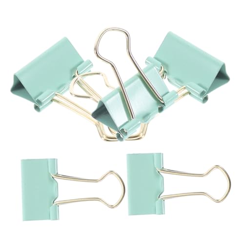 5st Elliot-ordner Mini-büroklammern Papierklammer Lustige Büroklammern Chip-clips Mini-bindeklammern Schreibwaren Büroklammern Binder Büroklammern Metall Light Green TEHAUX von TEHAUX