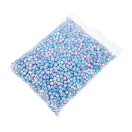 TEHAUX 1 Nachahmungsperle lose Perlen Webbänder weiße Perlenmasse blaue Tonperlen Zange beads for bracelets perlenohrringe Zubehör zur Schmuckherstellung DIY Ohrringe Charms Blue von TEHAUX