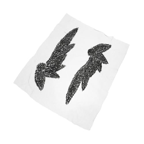 TEHAUX 1 Paar Eptops Brocade Gestickte Aufnäher Mit Flügeln 3d-flügel Genäht Dekorativ Nähen Von Gestickten Applikationen Röhrenförmig Kleideraufnäher Für Patch Glas Black TEHAUX 1 Paar Eptops Brocade Gestickte Aufnäher Mit Flügeln 3d-flügel Genäht Dekorativ Nähen Von Gestickten Applikationen Röhrenförmig Kleideraufnäher Für Patch Glas Black von TEHAUX