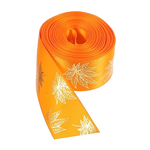 TEHAUX 1 Rollbänder Herbstband Thanksgiving Day Ribbon Polyester Ribbon Party Lieferungen von TEHAUX