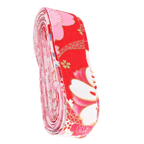 TEHAUX 1 Rolle Band Seil Diy-netzband Seidenband Funkeln Chiffon Rosa Schleife Strasssteine Baumwollband Bänder Dekorationen Sackleinen Stoff Vlies Bündeln Streifen Geschenkband Rot von TEHAUX