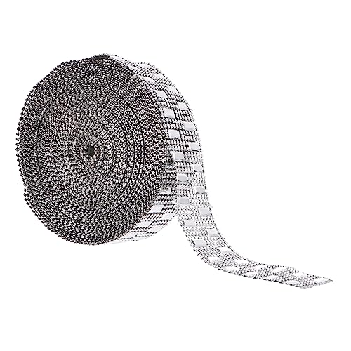 TEHAUX 1 Rolle Diy Zubehör Für Kuchen Strassband Trimmt Funkeln Handwerksdekoration Bänder Zum Basteln Dekoratives Band Strasssteine Plastik Silver TEHAUX 1 Rolle Diy Zubehör Für Kuchen Strassband Trimmt Funkeln Handwerksdekoration Bänder Zum Basteln Dekoratives Band Strasssteine Plastik Silver von TEHAUX