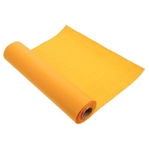 TEHAUX 1 Rolle Goldenes Reispapier Bestreuen Kalligraphie-tuch Decoupage-seidenpapier Konstruktion Couplet Rotes Papier Leere Papierrollen Kalligraphie-briefpapier Kreis Kunst Yellow von TEHAUX