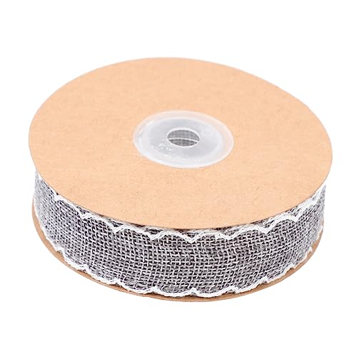 TEHAUX 1 Rolle Hanfoptik Gepolstert Dekoratives Zierband Spitzenbesatz Nachgemachtes Leinenband Verzierungen Zum Basteln Dekoratives Band Blumenwickelbänder Diy Bastelband Polyester Grey von TEHAUX