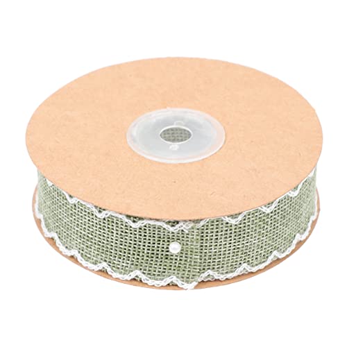 TEHAUX 1 Rolle Hanfoptik gepolstert Dekoratives Geschenkband Sackleinenband Korbdekor Tüllband seidenband ribbon Accessoires zur Herstellung von Kopfschmuck Heimdekoration Polyester Green von TEHAUX