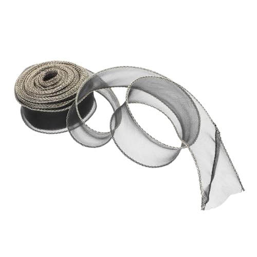 TEHAUX 1 Rolle Organzaband: Breites, Durchsichtiges Chiffonband Mit Goldenem Draht Für Tortenschachteln, Hochzeitseinladungen, Verpackungen, Blumensträuße, Körbe, Schleifen, TEHAUX 1 Rolle Organzaband: Breites, Durchsichtiges Chiffonband Mit Goldenem Draht Für Tortenschachteln, Hochzeitseinladungen, Verpackungen, Blumensträuße, Körbe, Schleifen, von TEHAUX