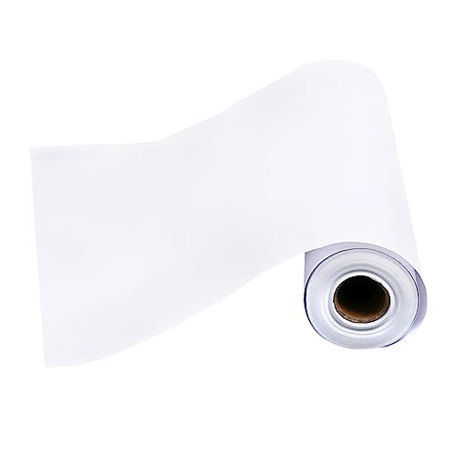 TEHAUX 1 Rolle Zeichenpapier Pergamentpapier Planke Papier Bemalen Kunstpapier Selbstklebende Tapete Rote Tapete Wachspapier Liner Bastelpapier Schwarzes Papier Alufolie Zellstoff Weiß von TEHAUX