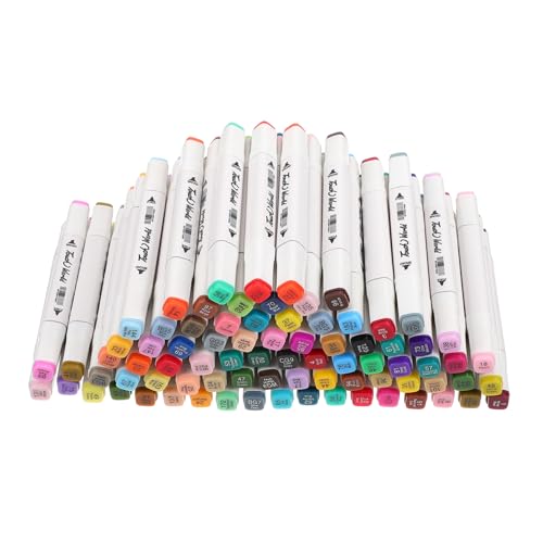 TEHAUX 1 Satz 80 Stk doppelköpfige Markierungen Metallmarkierungsstifte Textmarker Lackmarker zeichnen bleistift set drawing pencils set Markierungen für Heimwerker Stifte zum Malen Weiß von TEHAUX