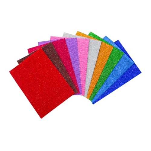 TEHAUX 1 Satz Goldpulver-wellpappe Aufkleberpapier Basteln Für Kinder Kreativpapier Schneidepapier Handgeschöpftes Papier Karton Bunte Wellpappe Wellpappenpapier Wellpapier 10 Blatt von TEHAUX