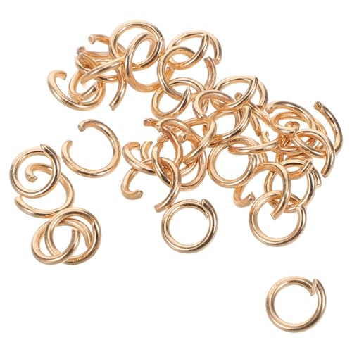 TEHAUX 1 Satz Kettenglied Halskette Schmuck Halterung Für Kfz-zubehör Punkt Perlen Zubehör Anschlüsse Armband Ringe Öffnende Ringe Armband Biegering Runde Ringverbinder Eisen Golden 30st von TEHAUX