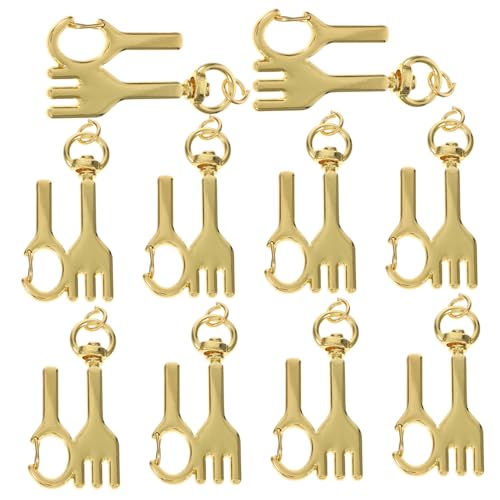 TEHAUX 1 Satz Messer Und Schlüsselanhänger Schlüsselanhänger-kit Schlüsselanhänger Zur Herstellung Von Anhängern Schlüsselanhänger Diy Schlüsselanhänger Charms Metall Golden 10st von TEHAUX