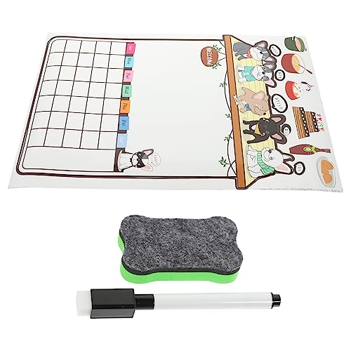 TEHAUX 1 Satz Notizblock Memo-Planungs-Whiteboard Listenplanung Whiteboard Memo-Erinnerung kühlschrank kalender kühlschrank magnete aufkleber Magnetische Schreibtafel Listenerinnerung PVC von TEHAUX