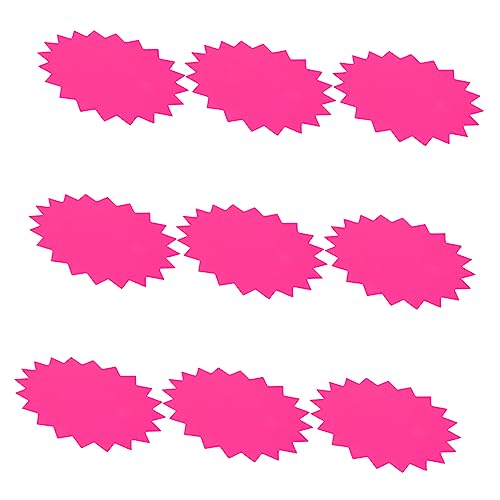 TEHAUX 1 Satz Pop Werbe Papier Preisschild Aus Fluoreszierendem Papier Englische Label-tags Preisschilder Buntpapier Aufkleber Warenpreisetiketten Waren Papier Preisschild Rosa 100 Blatt von TEHAUX