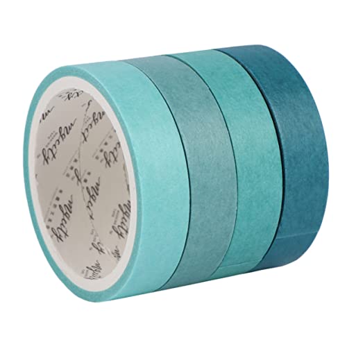 TEHAUX 1 Satz Washi-klebeband Jaaashi-klebeband-handwerk Bastelband Whiteboard-aufkleber Verpackungsklebeband Für Abdeckband Dekoratives Papierband Diy Washi Tape Green 8st von TEHAUX