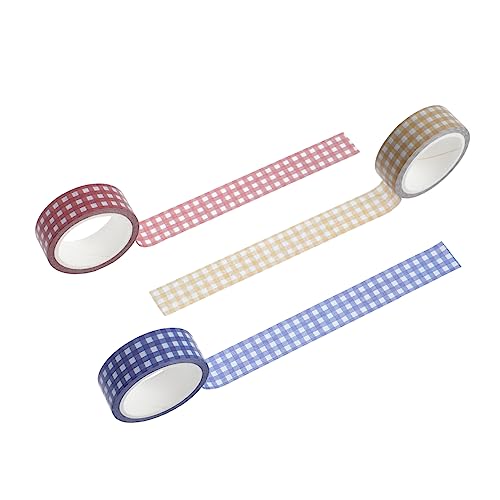 TEHAUX 1 Satz Washi-tape Schleife Gel Markierungen Spender Streifen Scheckheft Scrabbook Geschenkverpackung Dekoratives Klebeband Reusable Tape Klebebänder Notizbuchbänder Papier 12rollen von TEHAUX