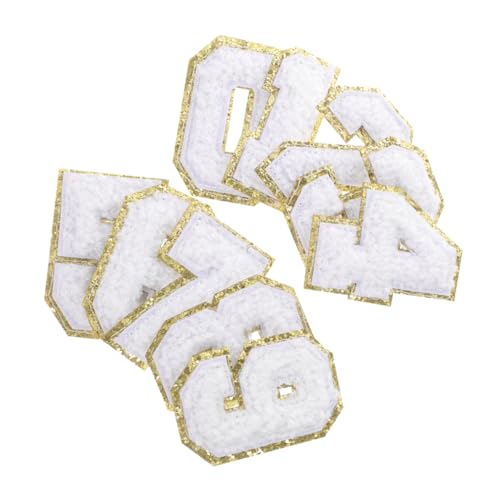 TEHAUX 1 Satz digitaler Patch Bügel Patches Waschbare Patches Kleidung Patches Multifunktionale Patches Verschleißfeste Patches Zahlen-Hut-Patches kleine Kleiderflicken Polyester von TEHAUX