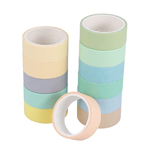 TEHAUX 1 Set Farbige Washi Klebebänder Dekorative Papierbänder Für Kreatives Geschenkverpacken Und Basteln Große Macaron Edition von TEHAUX