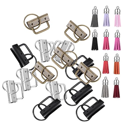 TEHAUX 1 Set Schlüsselanhänger Endclip Schlüsselanhänger Schlüsselanhänger Schlüsselanhänger Quaste Bund Clips Hardware Zangen Taschengurt Enden Clips Hardware Zubehör Schmuck von TEHAUX