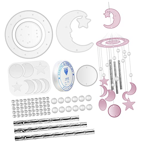 TEHAUX 1 Set Windspielform Schlüsselanhänger Künstliche Herstellung Pinzette Pflanzenset Glockenspiel DIY Zubehör Elektrisches Produkt Fenster Flüssigsilikonform DIY Bastelform DIY von TEHAUX