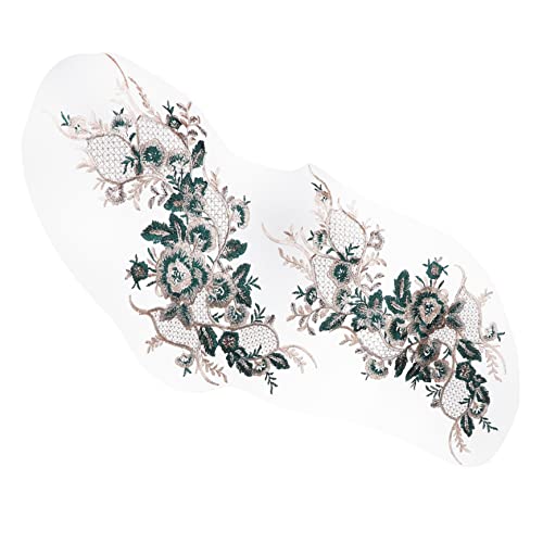 TEHAUX 1 Stück Corsage Mesh bestickter Stoffflicke für nähen Stickereiflecken Dekoration Aufkleber gestickte Motivapplikation Dekorative Flecken Applikationen Verzierungen Polyester Grün TEHAUX 1 Stück Corsage Mesh bestickter Stoffflicke für nähen Stickereiflecken Dekoration Aufkleber gestickte Motivapplikation Dekorative Flecken Applikationen Verzierungen Polyester Grün von TEHAUX