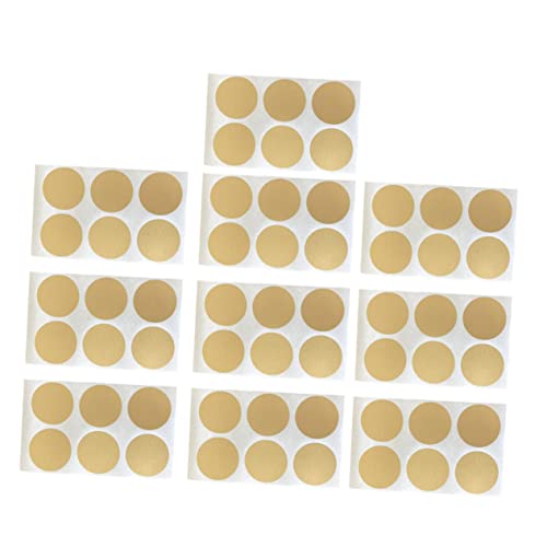 TEHAUX 10 Blätter Kratzaufkleber Umschlag Aufkleber Etiketten für Scrapbooking-Aufkleber Heimwerken rubbellose rubbelkarte selbstgemachter Aufkleber dekor Papier Golden von TEHAUX