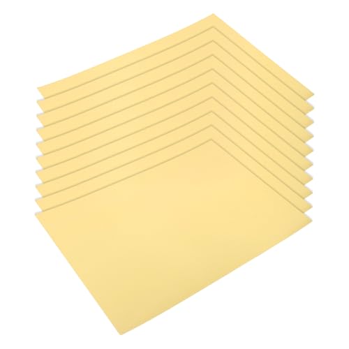 TEHAUX 10 Blätter Manueller Papierstau Kartonpapier Silberfolienkarton Metallisches Papierblatt Metallic-Papierbogen Goldfarbener A4-Karton reflektierendes Bastelpapier Folientafel Golden von TEHAUX