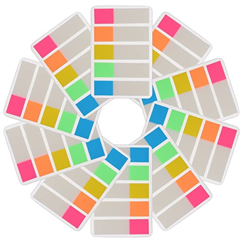 TEHAUX 10 Sets Haftnotizen mit Index-registerkarten Seitenmarker Pastellfarben Haftnotizen Flaggen Zum Lesen Organisieren und Markieren Von Dokumenten von TEHAUX