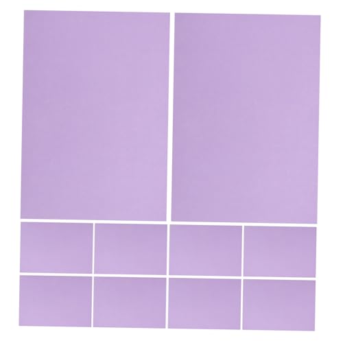 TEHAUX 10 Stück Farbiger Karton Farbiger Urlaubskarton Scrapbooking Zubehör Dekorativer Karton Bastelkarton Sammelalbum Karton Farbiges Kartonpapier Violett von TEHAUX