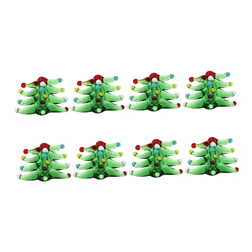 TEHAUX 10 Stück Glas Weihnachtsbaum Form Perlen DIY Schmuck Bastelbedarf Hochwertige Abstandsperlen Für Kreative Dekorationen Ideal Für Weihnachtsbaum Und von TEHAUX