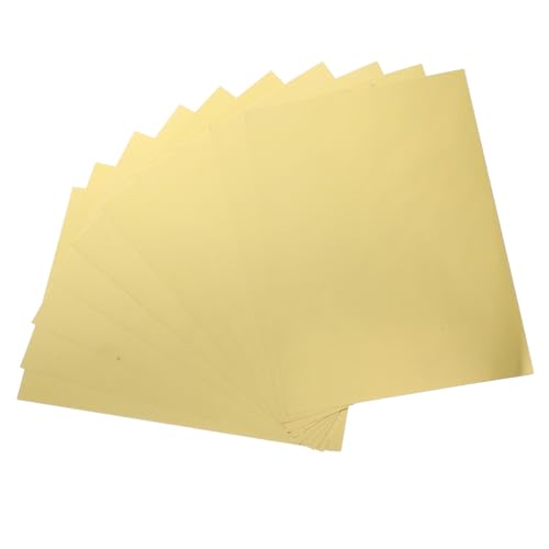 TEHAUX 10 Stück Schimmernder Karton Karton Druckerpapier Metallisches Papier Für Weihnachtskarten Einladungen Bastelarbeiten Goldfarben von TEHAUX