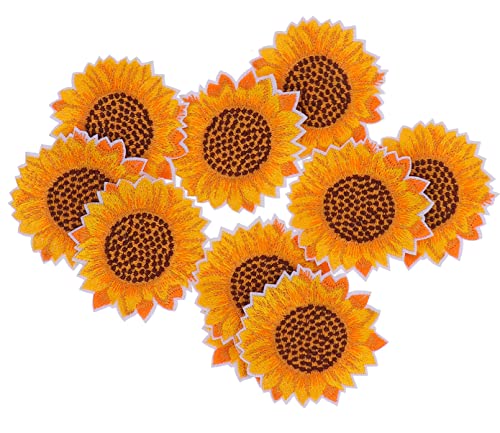 TEHAUX 10 Stücke Kreative Stickerei Patches Hübsche Sonnenblume Patches Elegante Tuch Patches von TEHAUX