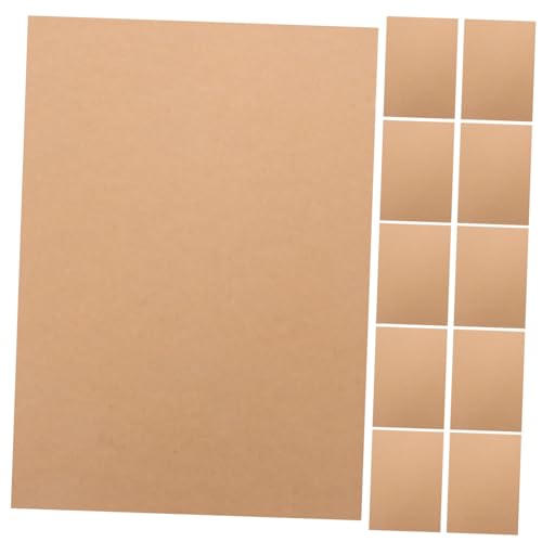 TEHAUX 100 Blatt Kraftkarton Indexkarten Karteikarten einladungskarten grußkarten DIY-Karten dunkelbrauner Karton leere Karte Kartenpapier leere Umschläge braunes Kartonpapier Kraftpapier von TEHAUX