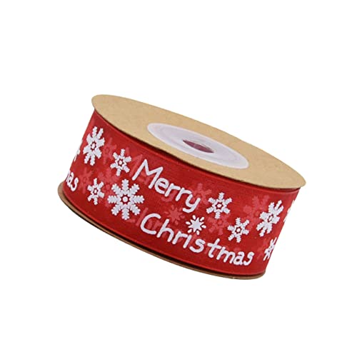 TEHAUX 10M Weihnachtsband Schneeflocken Design Geschenkverpackung Dekoband Für Festliche Anlässe DIY Dekoration Für Weihnachten Und Feiertage Mit Schneeflocken Muster von TEHAUX