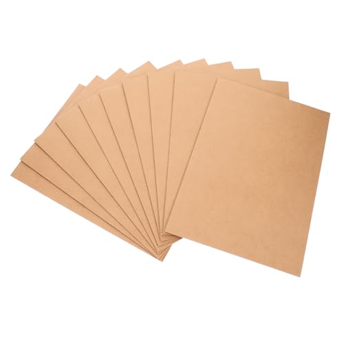 TEHAUX 10er Set A4 Kraftpapier Ordner Mit Einsteckfach Dokumentenmappe Für Büro Schule Und Zuhause Einfache Ablage Für Unterlagen Und Berichte Und Robust von TEHAUX