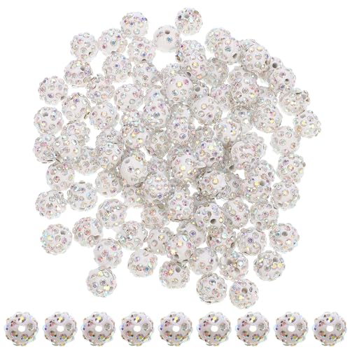 TEHAUX 10mm Rhinestone Beads Glitzernde Schmuckperlen Für Armbänder Und Halsketten DIY Bastelperlen Für Kreative Schmuckherstellung AB Farbige Spacer Beads von TEHAUX